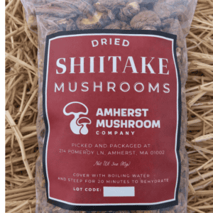 Dried shiitake mushrooms from amherst mushroom company.